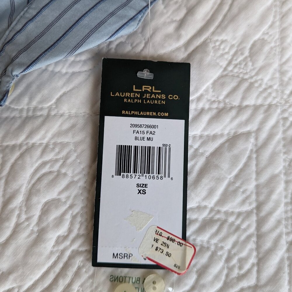 Ralph Lauren Tunic blouse Size XS- NWT - Picture 6 of 9